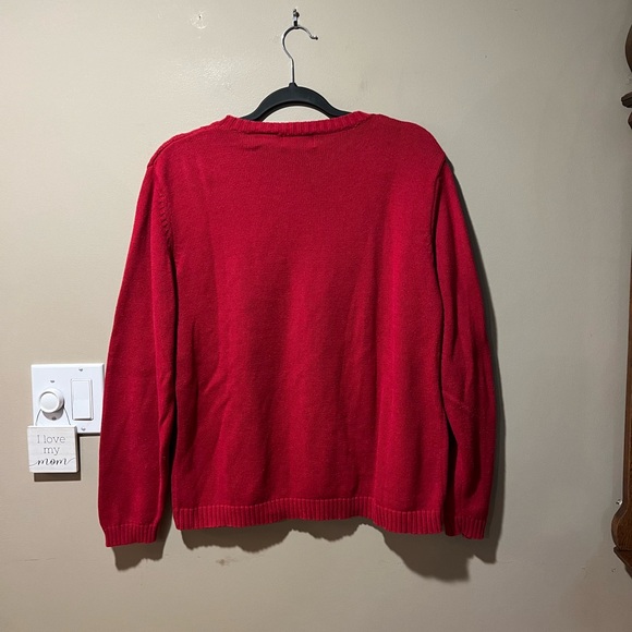 Tabi International Red Sweater with Red Bead/Sequin/Embroidery Embellishment - Picture 13 of 15